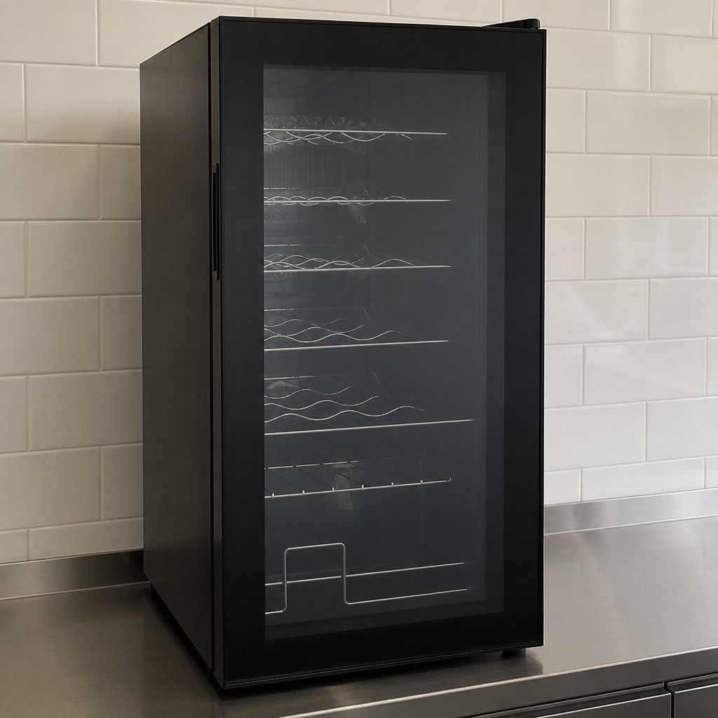 28 Bottle Commercial Table Top Wine Cooler 74Ltr Capacity