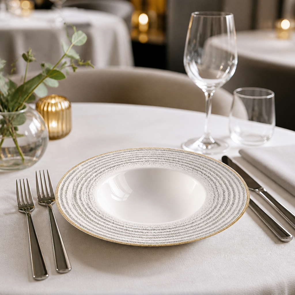 Commercial Stone Grey Wide Rim Bowl 280mm 468ml 12 Pack
