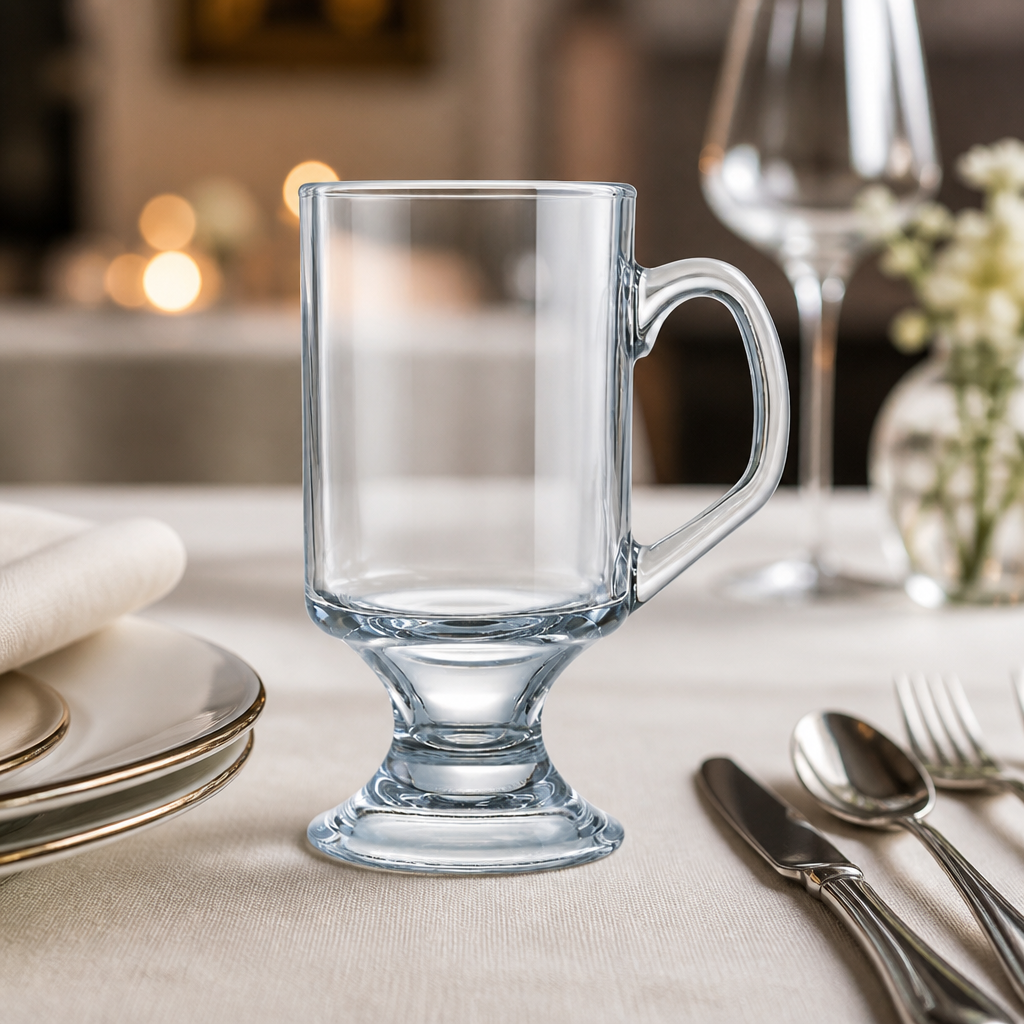 Commercial Toughened Glass Latte Cups 290ml 24 Pack