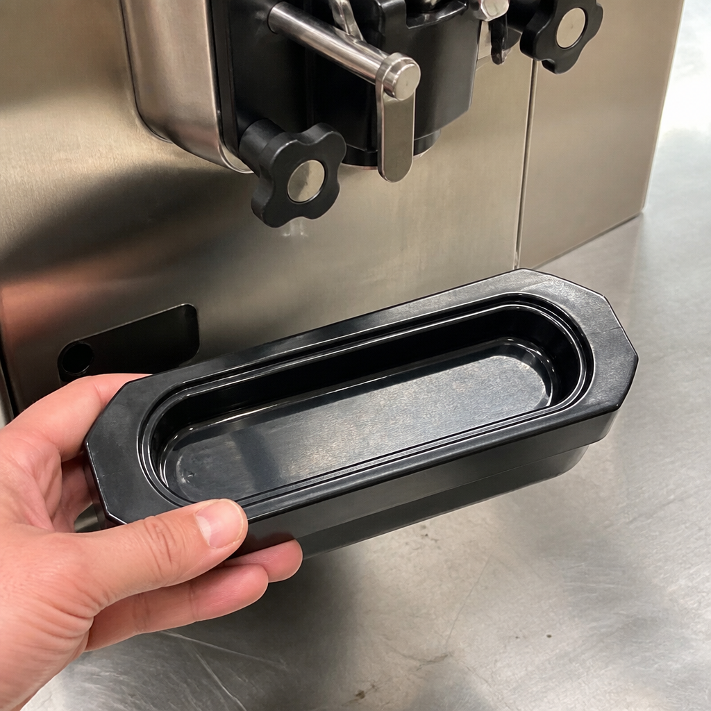 Commercial drip tray for ice cream maker 35x303mm ABS