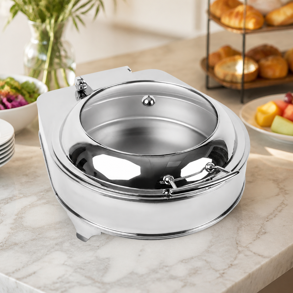 6L Round Electric Food Warmer Chafer for Catering
