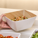 Commercial Deep Bowl 250mm White Melamine for Catering Use