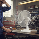 Premium 12-Inch Electric Desk Fan with Adjustable Tilt and Oscillating Speed Settings for Optimal Airflow
