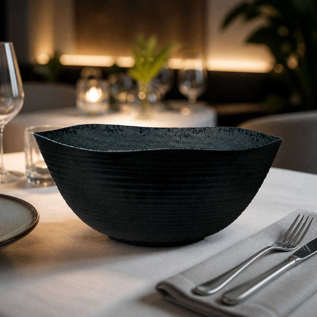 Commercial Large Round Melamine Bowls 413x175mm 2 Pack