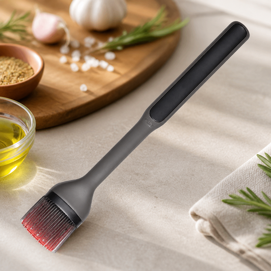 Commercial Grilling Basting Brush with High-Heat Silicone Bristles