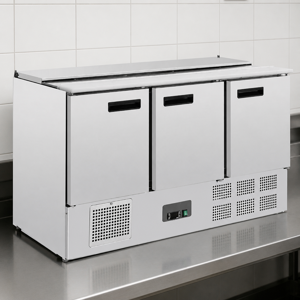 Commercial Saladette Counter Fridge 368L Capacity