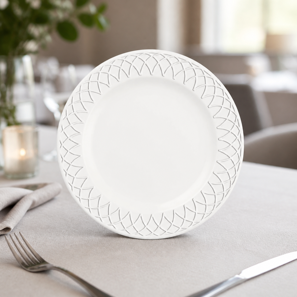 Commercial 230mm porcelain plates 12 pack