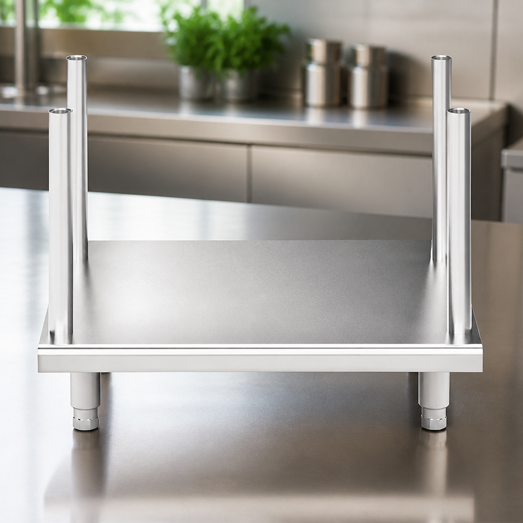 Commercial Stainless Steel Grill Stand with Undershelf