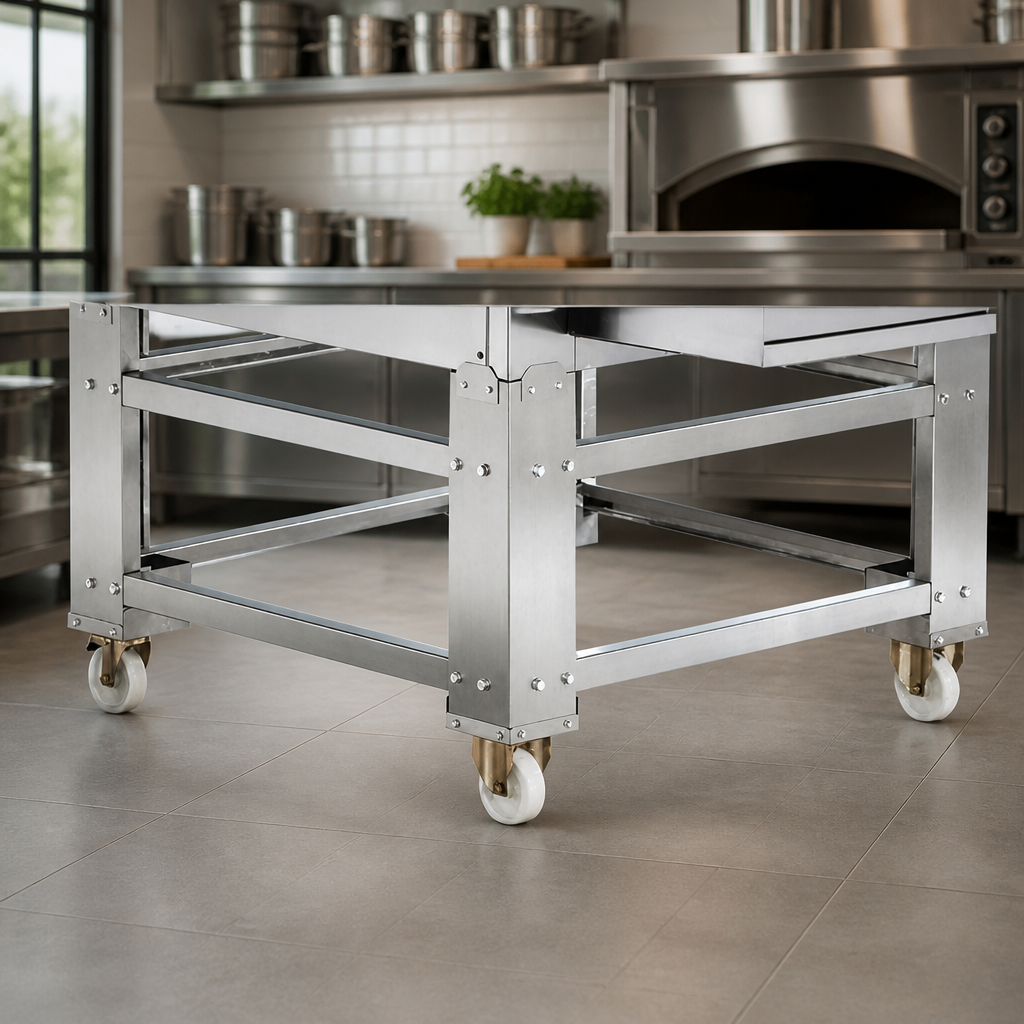 Mobile Pizza Oven Stand for TSA Single Double Triple Deck Ovens