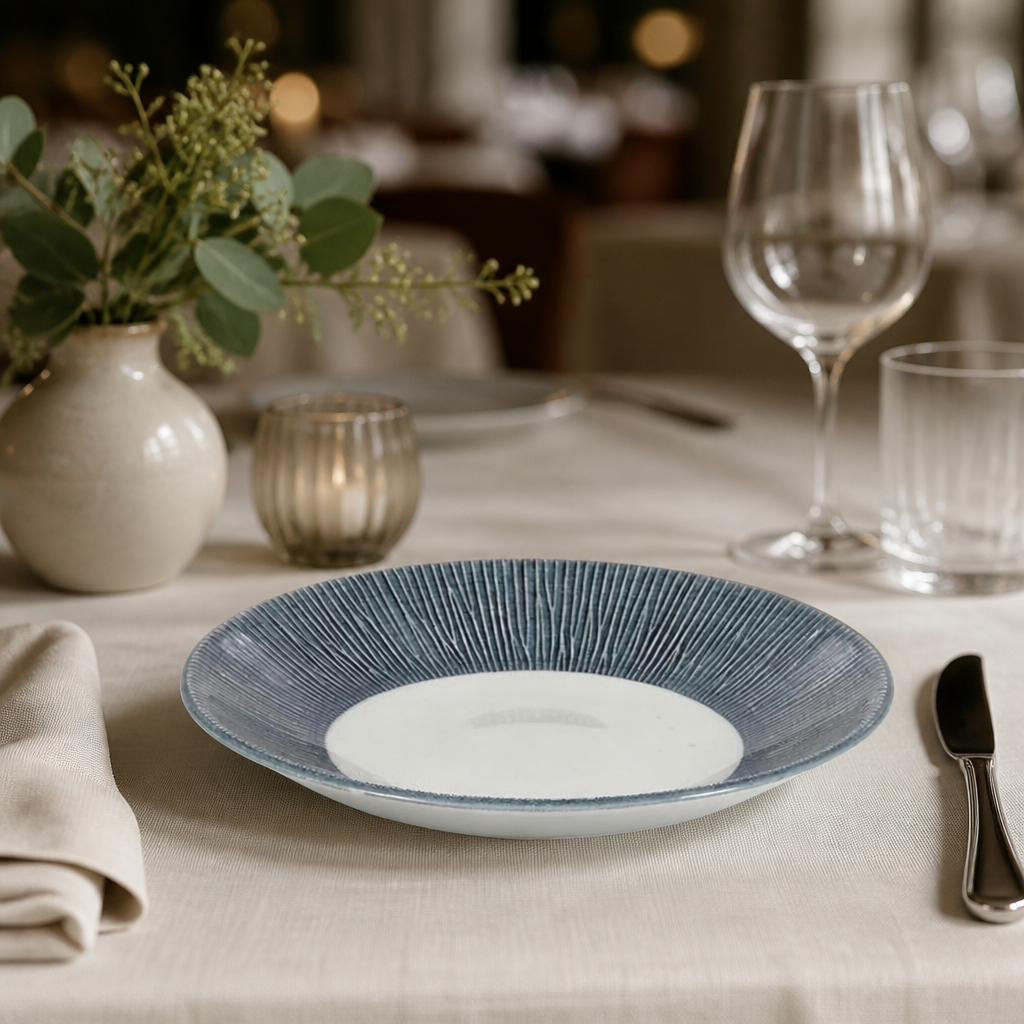 Commercial Deep Round Coupe Plates 280mm Bamboo 12 Pack
