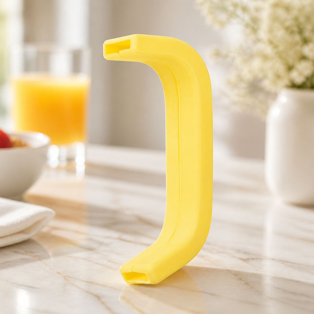 Silicone handle cover for 340ml milk frothing jug in yellow