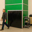 PVC Strip Curtain Quick Mount – Solid Black Colour, Privacy Screen