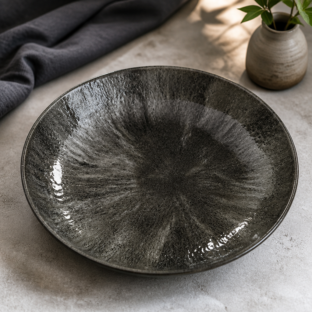 Commercial Stone Coupe Bowl 248mm 1.136Ltr Quartz Black