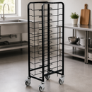 Commercial 12-Shelf Tray Trolley with Castor Wheels