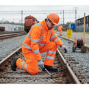 Premium High-Visibility Rail Cargo Trouser - Long Leg Design in Bright Orange for Enhanced Safety and Comfort