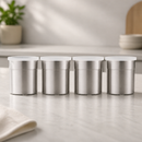 Commercial Beaker Set for Food Preparation - 4 Stainless Steel Beakers