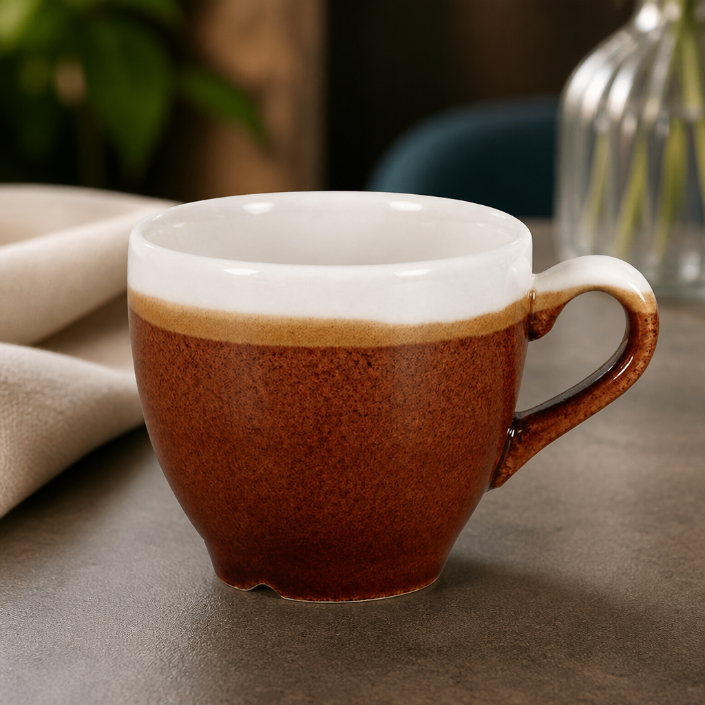 Commercial Espresso Cups 89ml Cinnamon Brown 12 Pack