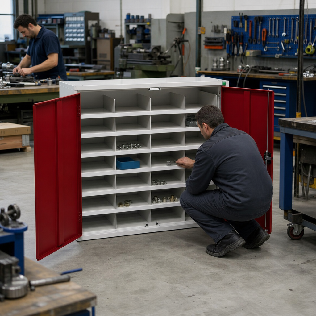 28 Compartment Metal Storage Cupboard 2000x1050mm