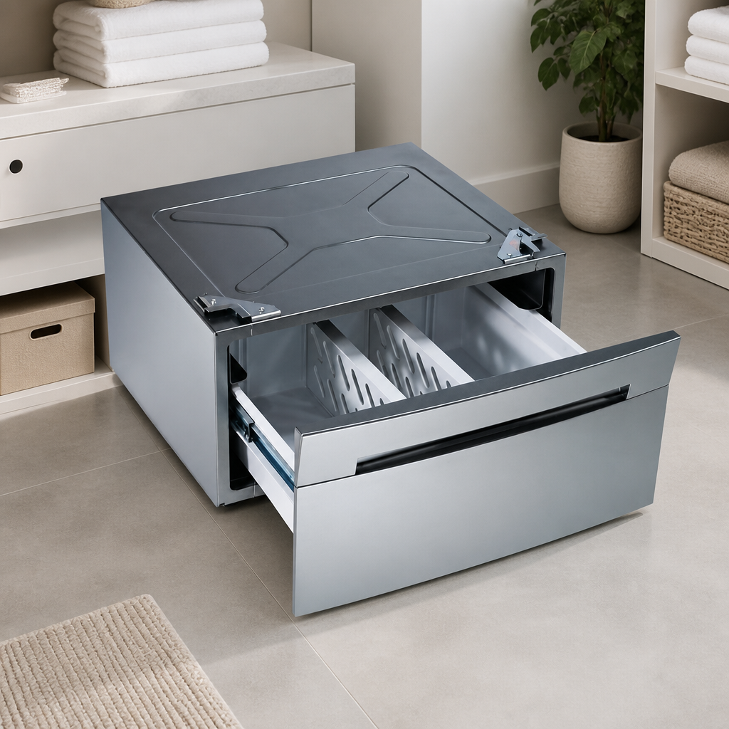 Commercial Washer and Dryer Base with Storage Drawer 600mm