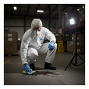 Premium Type 5/6 Chemical Protective Coverall - Optimized Polyethylene Fabric for Budget-Friendly Safety