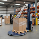 Premium Heavy Duty Turntable Pallet Wrap Machine with User-Friendly Touch Screen Control for Efficient Film Loading