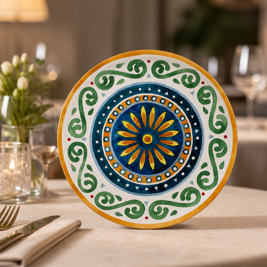 Set of 6 commercial pizza plates 330mm ceramic for catering