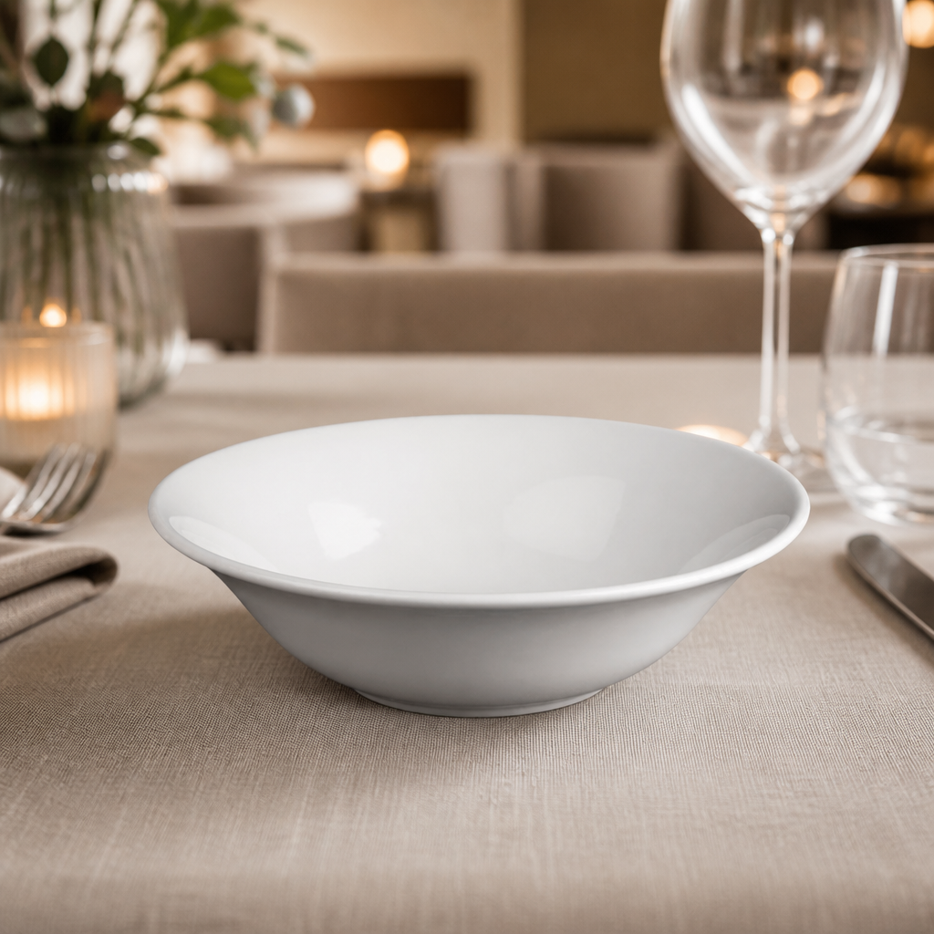 Pack of 12 porcelain oatmeal bowls 360ml