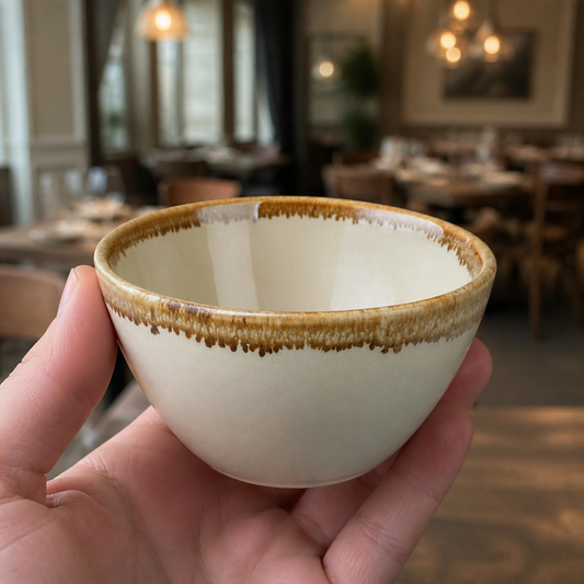 Commercial 50ml Sandstone Dipping Pots 12 Pack