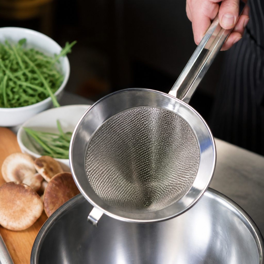 10" Commercial Coarse Conical Strainer Stainless Steel Kitchen Tool