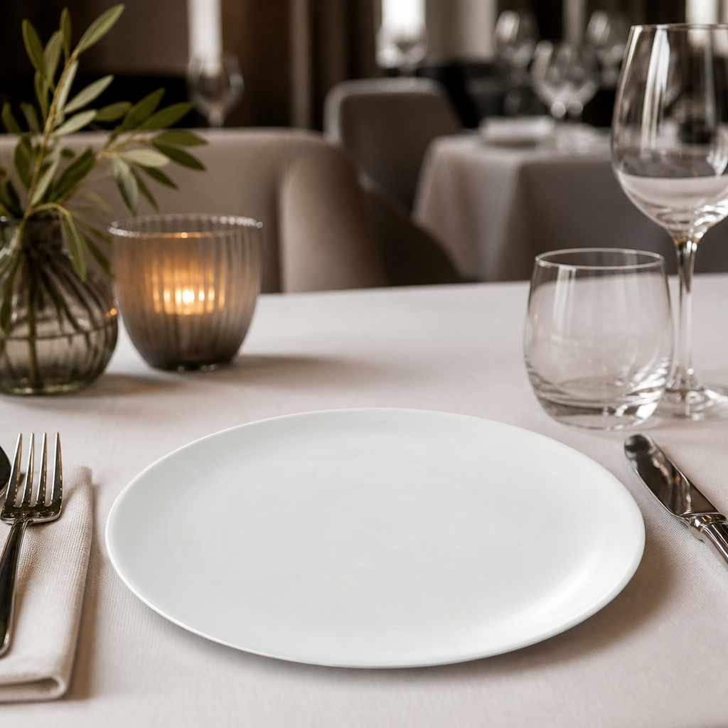 Commercial Coupe Plates 260mm Ceramic 12 Pack