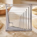 Commercial Stainless Steel Square Cookie Cutters 19 Pack