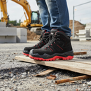 Premium ESD Low Safety Trainers S3S FO/SR/SC/LG - Black and Red Color with Comfortable Fit