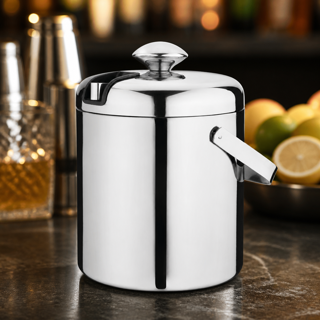 Commercial Ice Bucket with Lid and Tongs 1.23Ltr Capacity