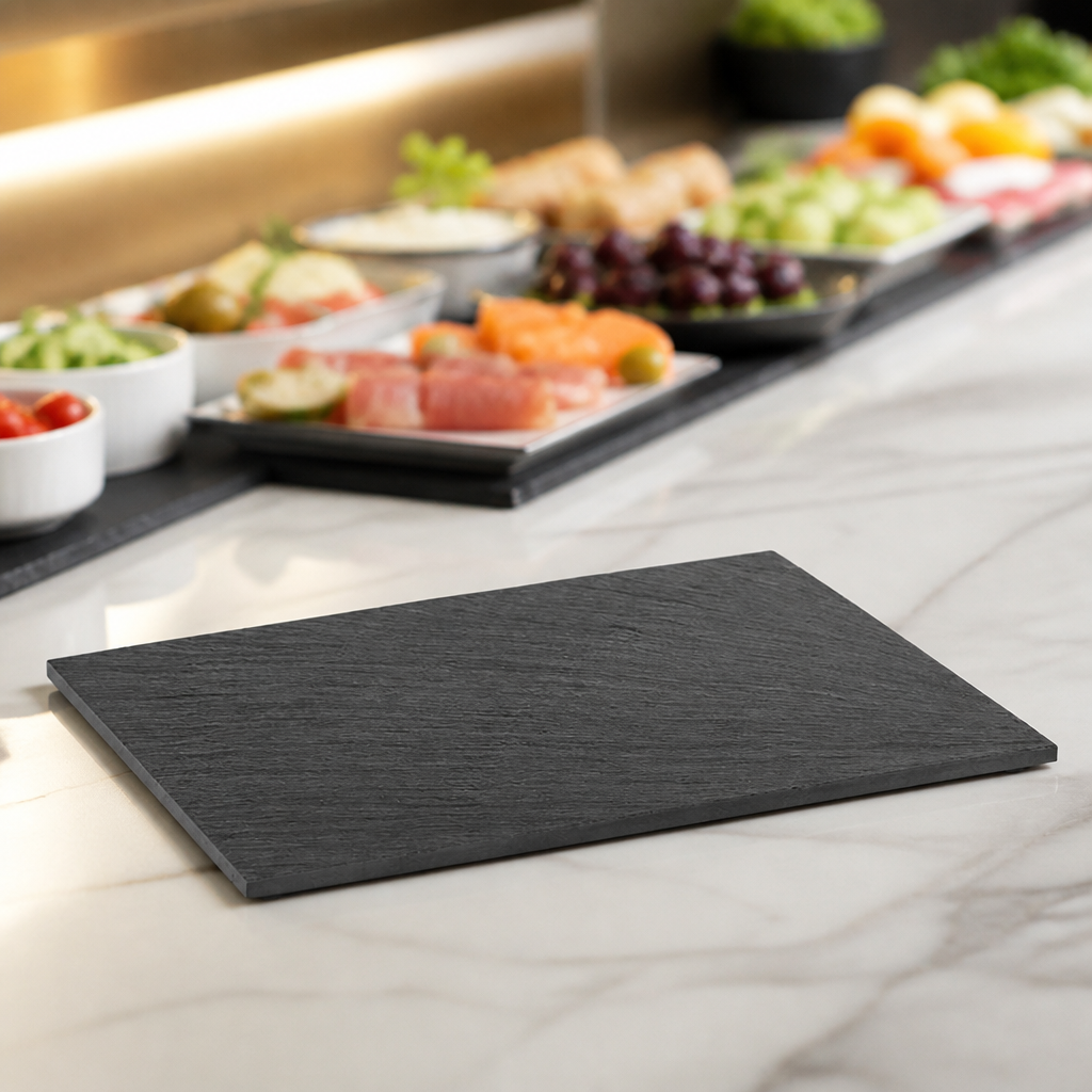 Commercial Slate Tray GN 1/2 Black 325x265mm for Catering