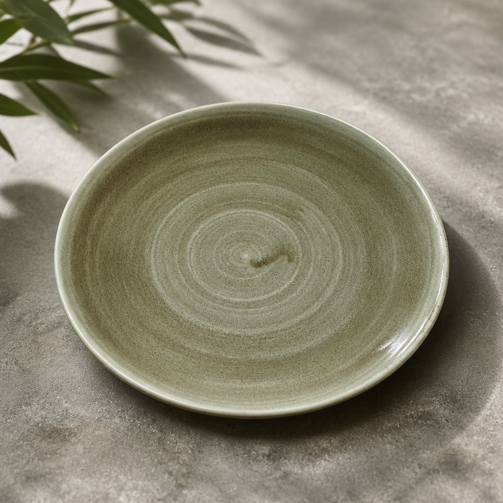 Commercial Round Plates 264mm Green 12 Pack