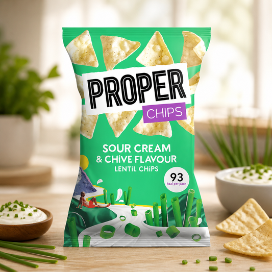 Commercial Vegan Lentil Chips 20g Pack of 24 Gluten Free