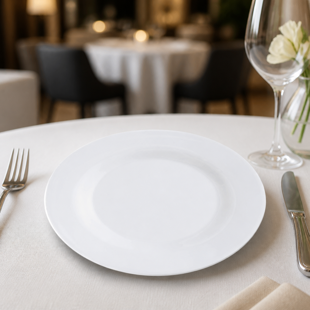 Commercial Opal Glass Plates 205mm 24 Pack