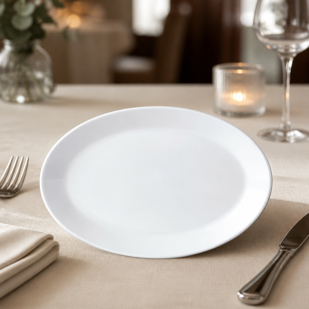 Commercial Oval Coupe Dishes 280mm in a 12 pack