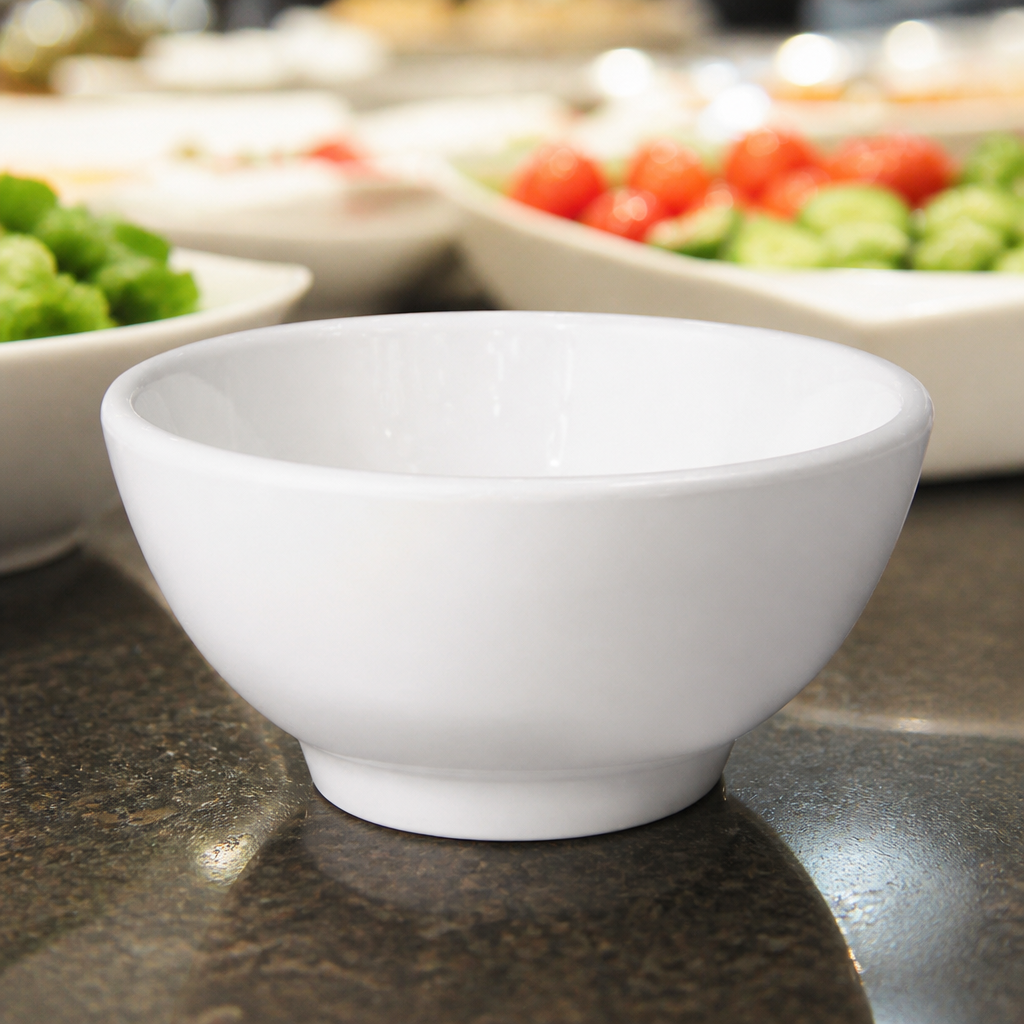 Commercial Melamine Round Bowl 130mm 300ml Capacity