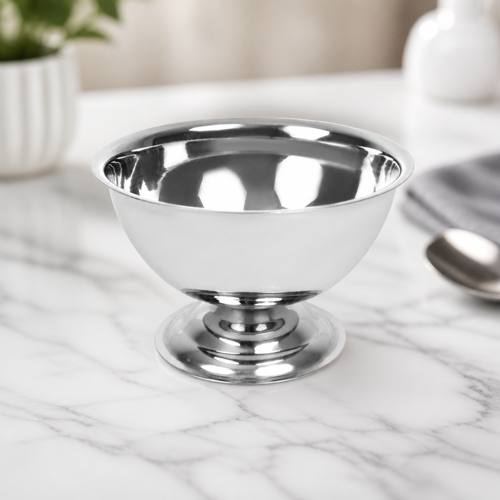 Commercial Ice Cream Sundae Cup 165ml Stainless Steel Glass