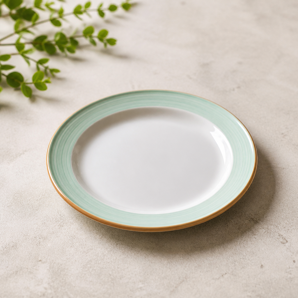 Commercial Green Slimline Plates 157mm - 36 Pack