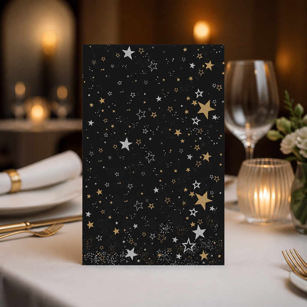 Disposable Tablecloths 900mm Midnight Sparkle 100 Pack