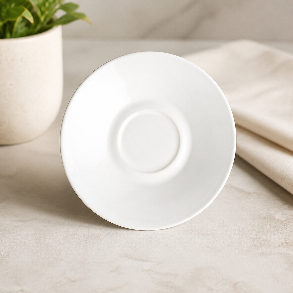 Commercial Stoneware Espresso Saucers 12 Pack