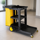 Commercial Janitorial Cleaning Trolley with Multiple Shelves