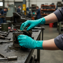 Premium Nitrile Disposable Gloves with Lightly Powdered Finish - High Puncture Resistance and Chemical Protection