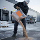Premium 25KG Brown De-Icing Rock Salt for Effective Winter Road Treatment - Pallet of 49 Bags