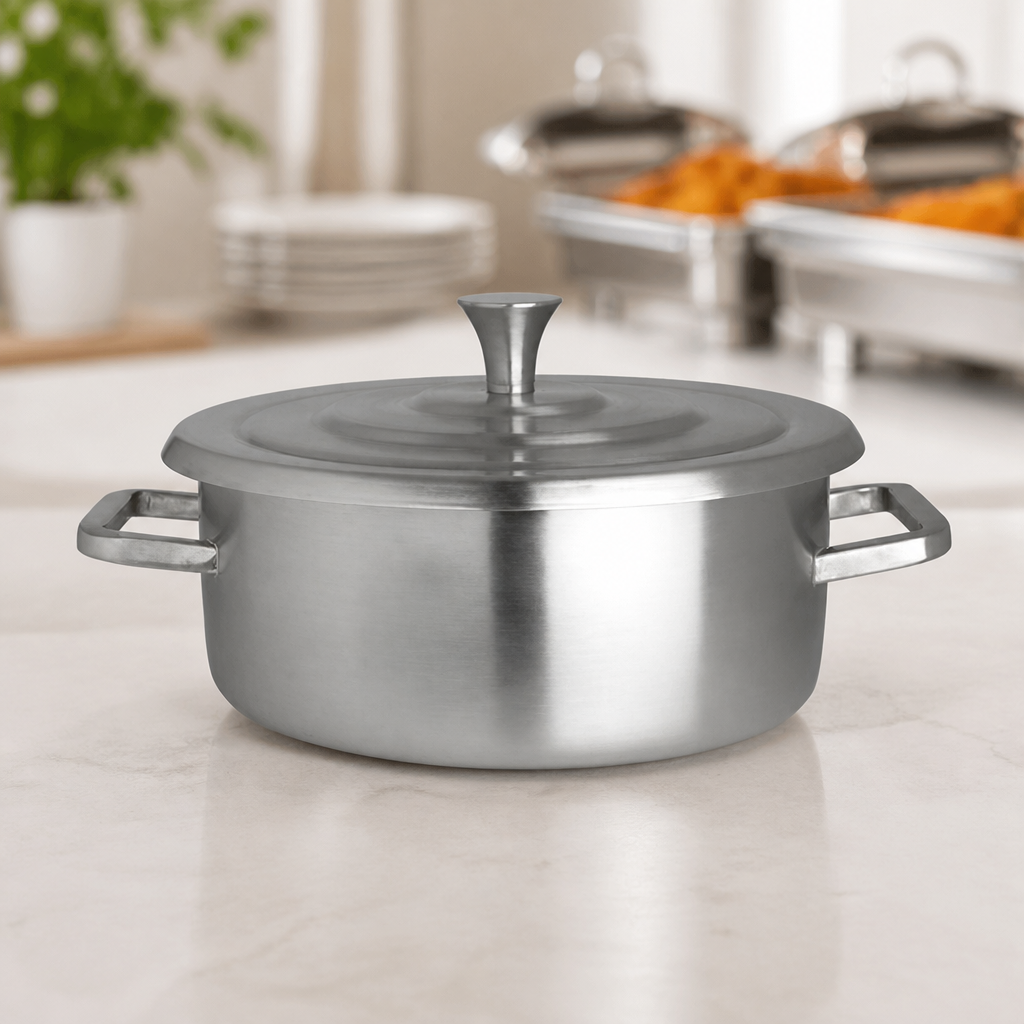 1.9L Commercial Brushed Stainless Steel Round Chafing Dish