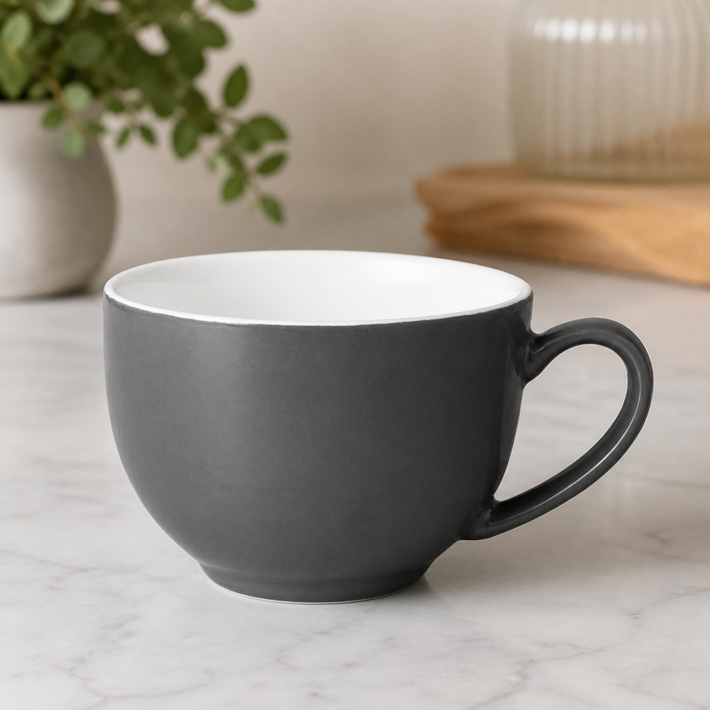 Commercial Cappuccino Cups 340ml Charcoal 12 Pack