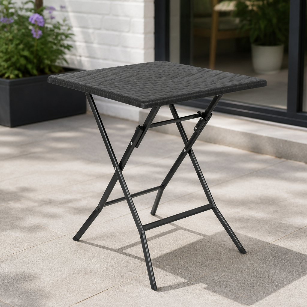 Commercial Folding Table Black 620mm for Outdoor Use