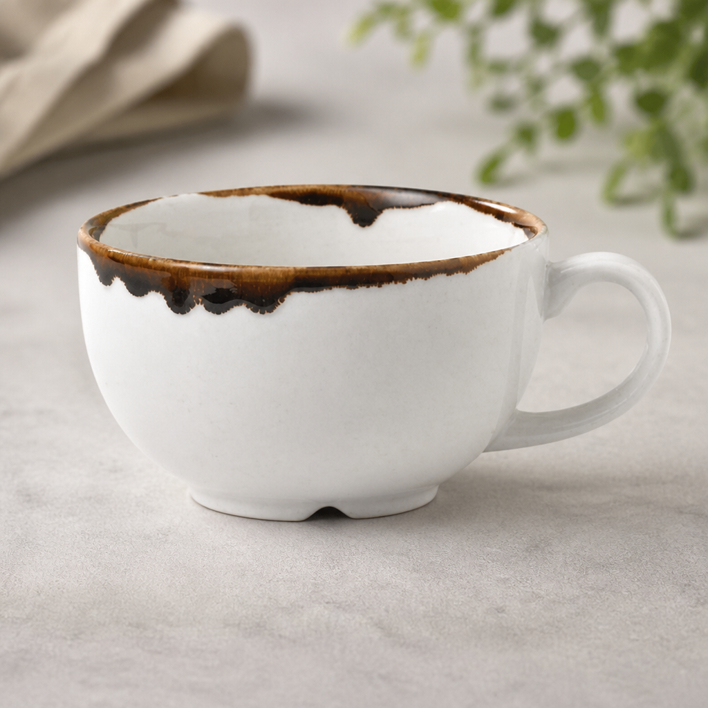 Commercial Cappuccino Cups 227ml Vitrified Ceramic 12 Pack